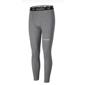 Sondico Core Tights Men's  XS Gray Marl Compression Outdoor Sports Running Gym